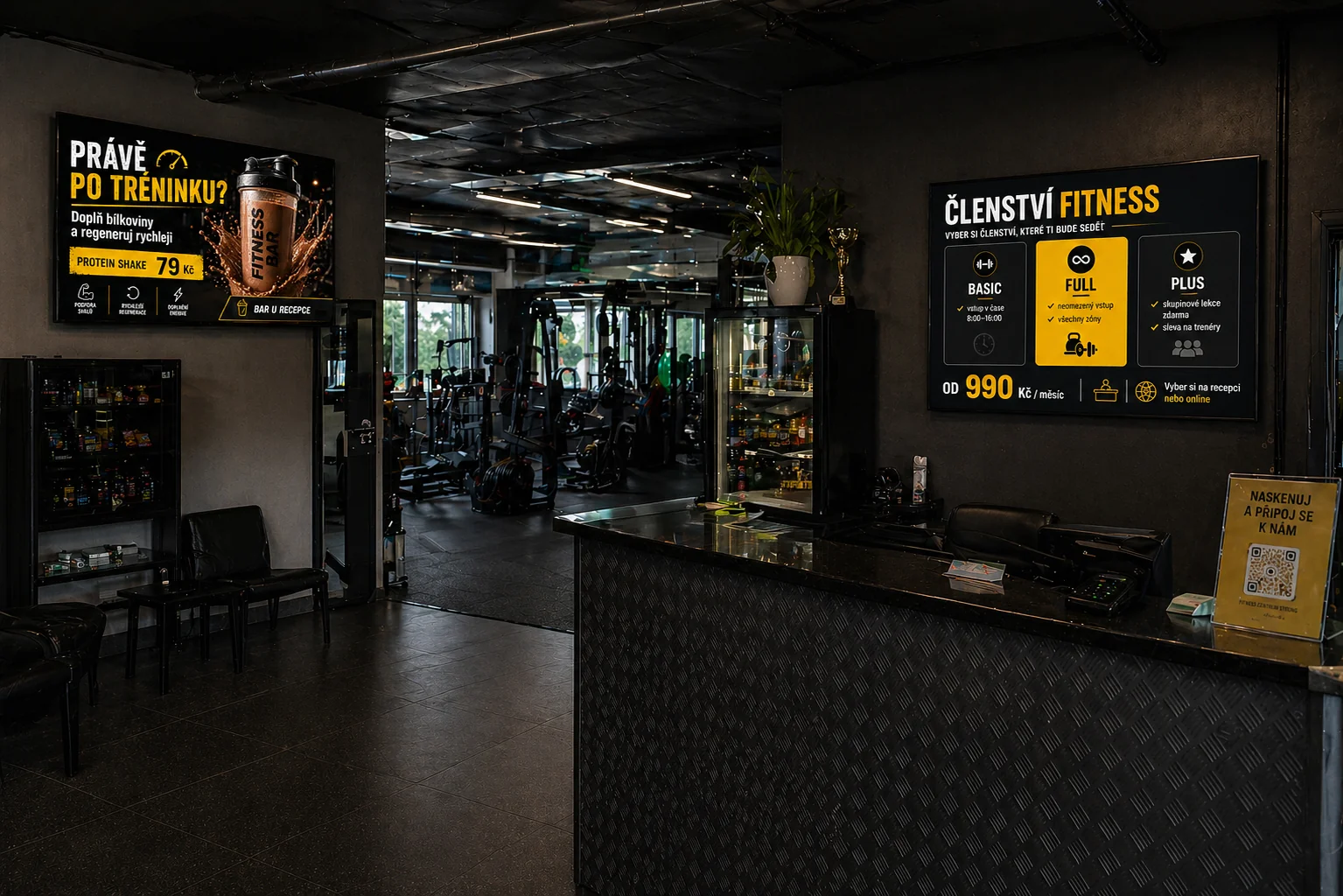 Fitness centra a posilovny
