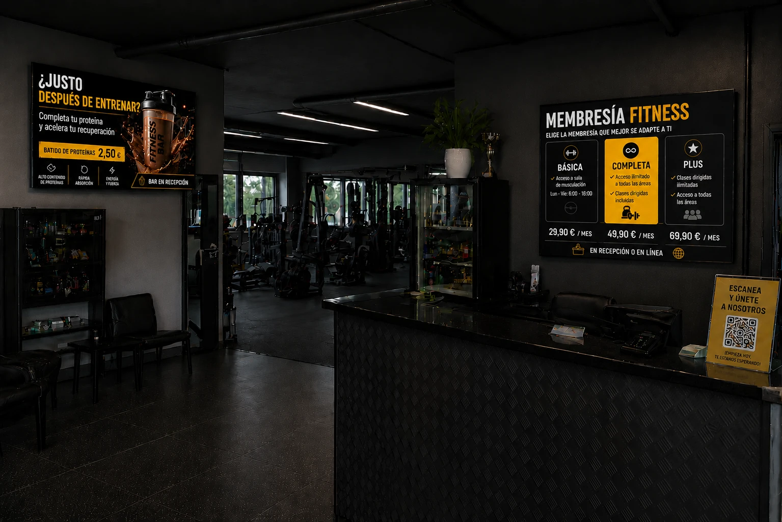 Centros de fitness y gimnasios