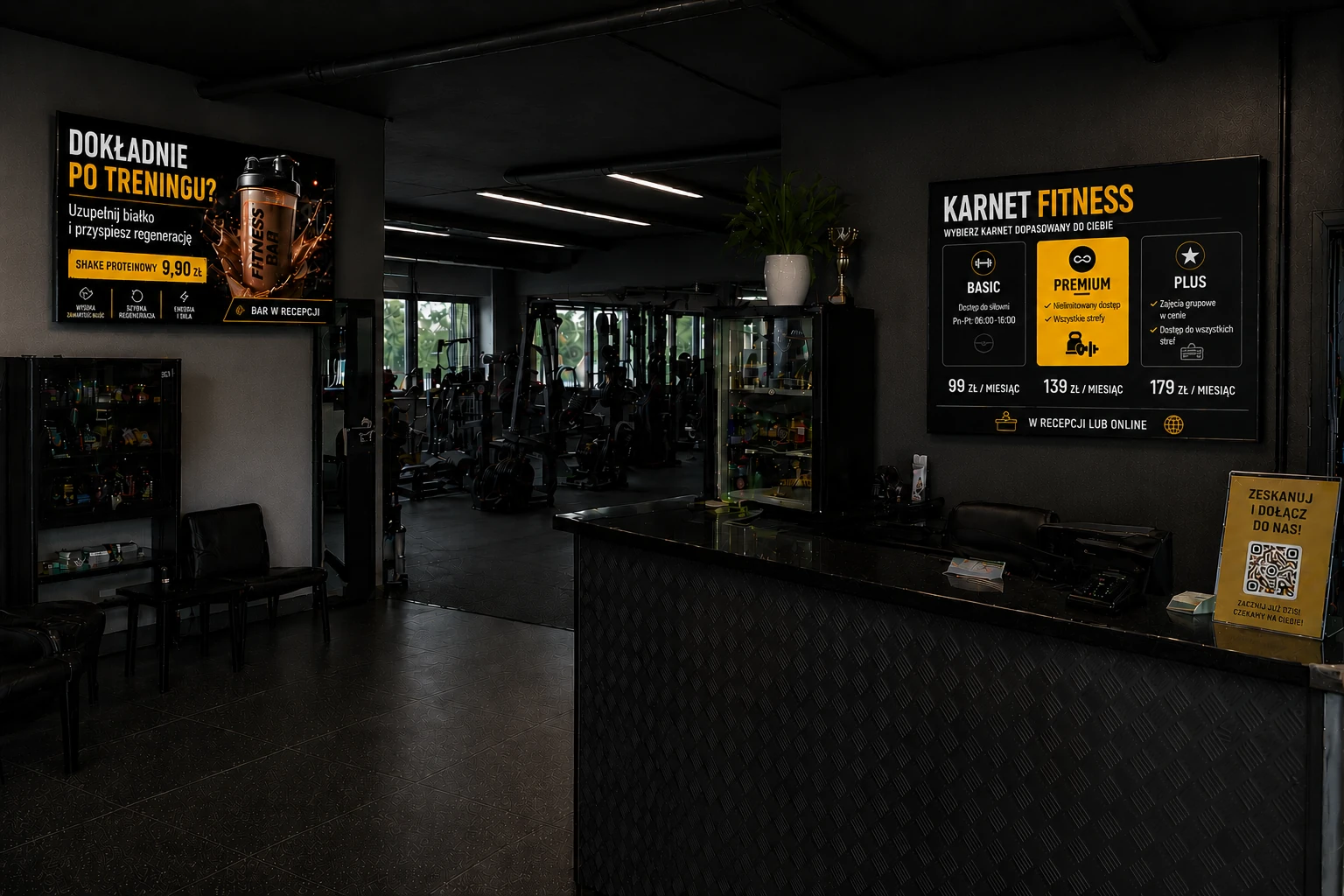 Centra fitness i siłownie