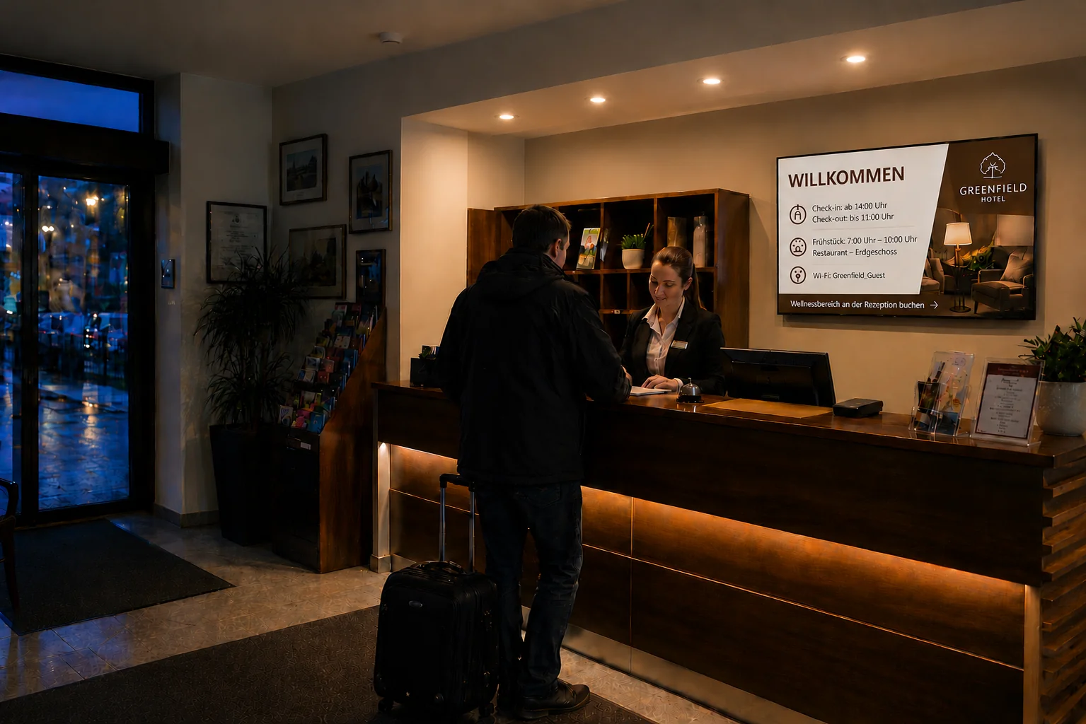 Raum für die Präsentation von Hoteldienstleistungen