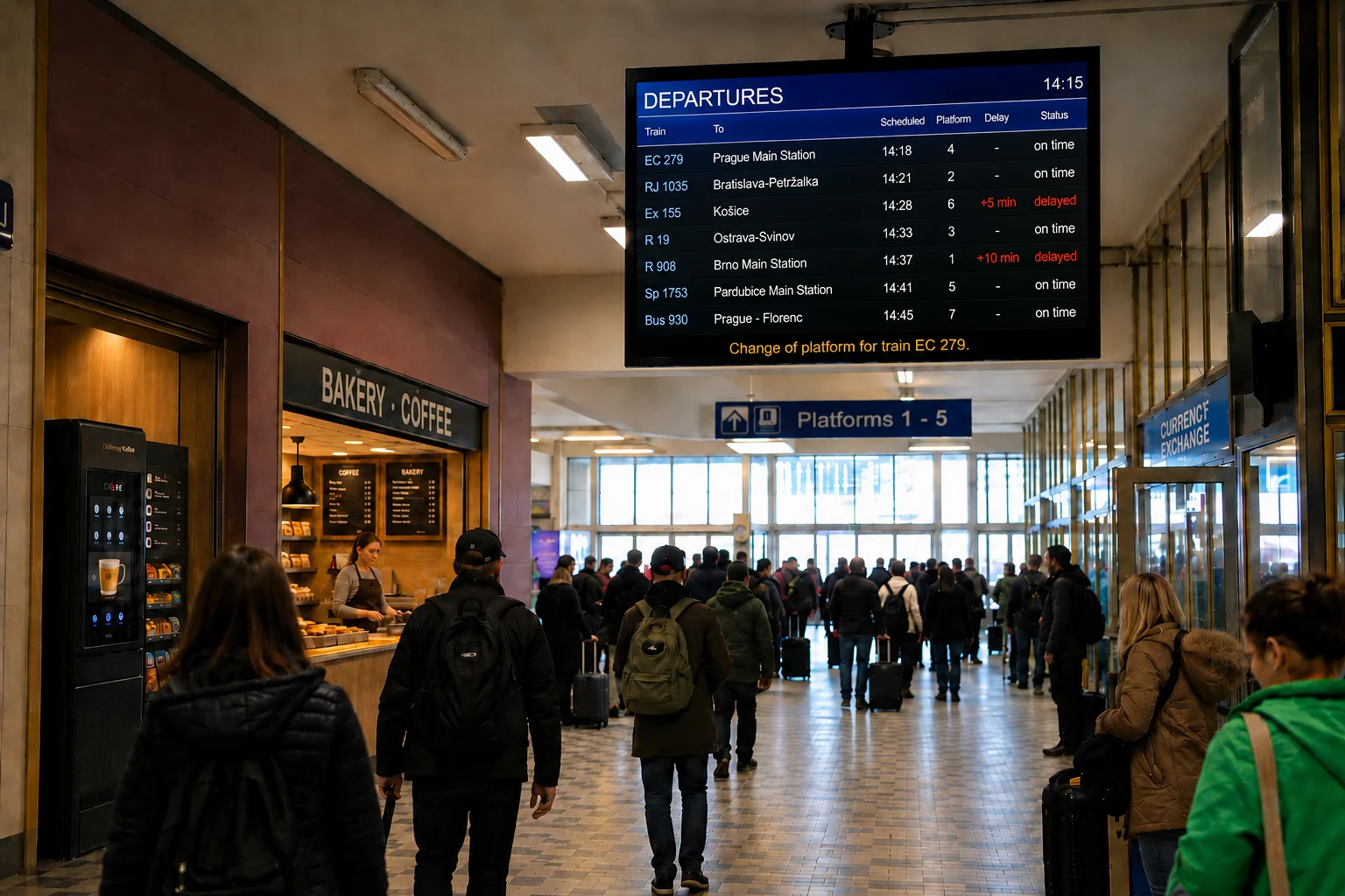 Real-time transport overview without unnecessary searching