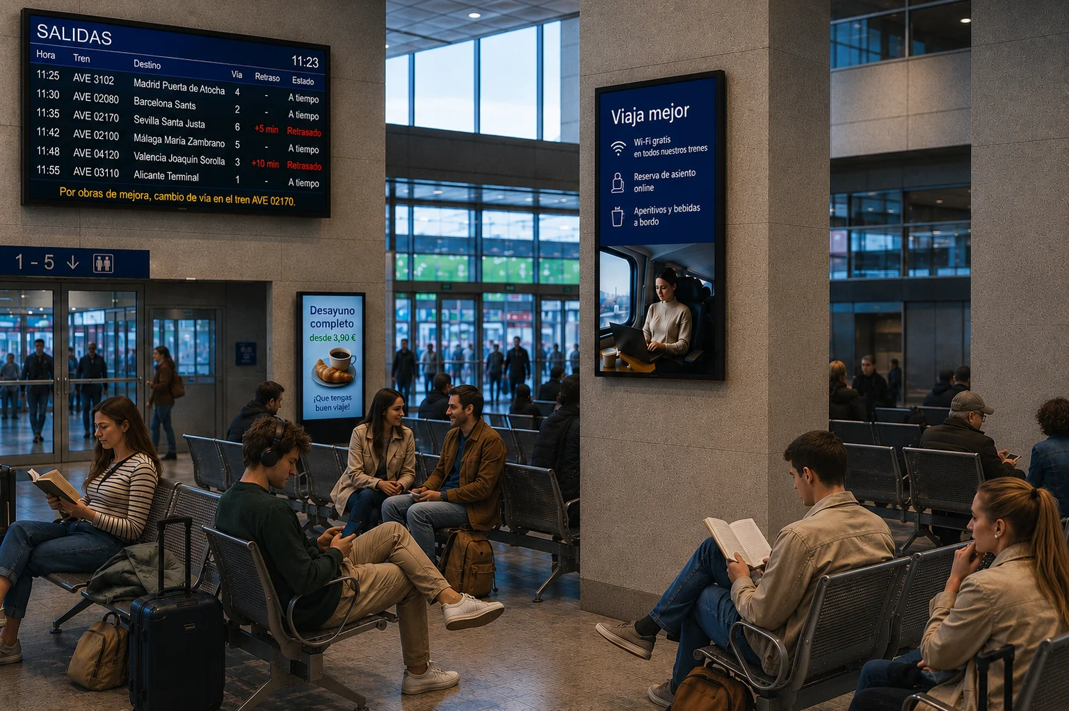 Aprovecha el tiempo de espera de los viajeros para ofrecer servicios